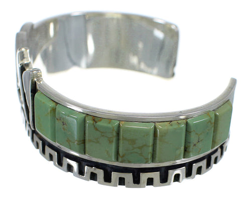 Southwest Sterling Silver And Turquoise Cuff Bracelet Jewelry VX60766